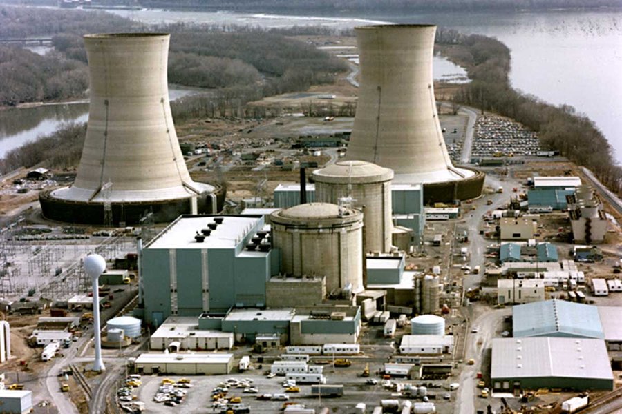 Das AKW Three Mile Island bei Harrisburg in den USA